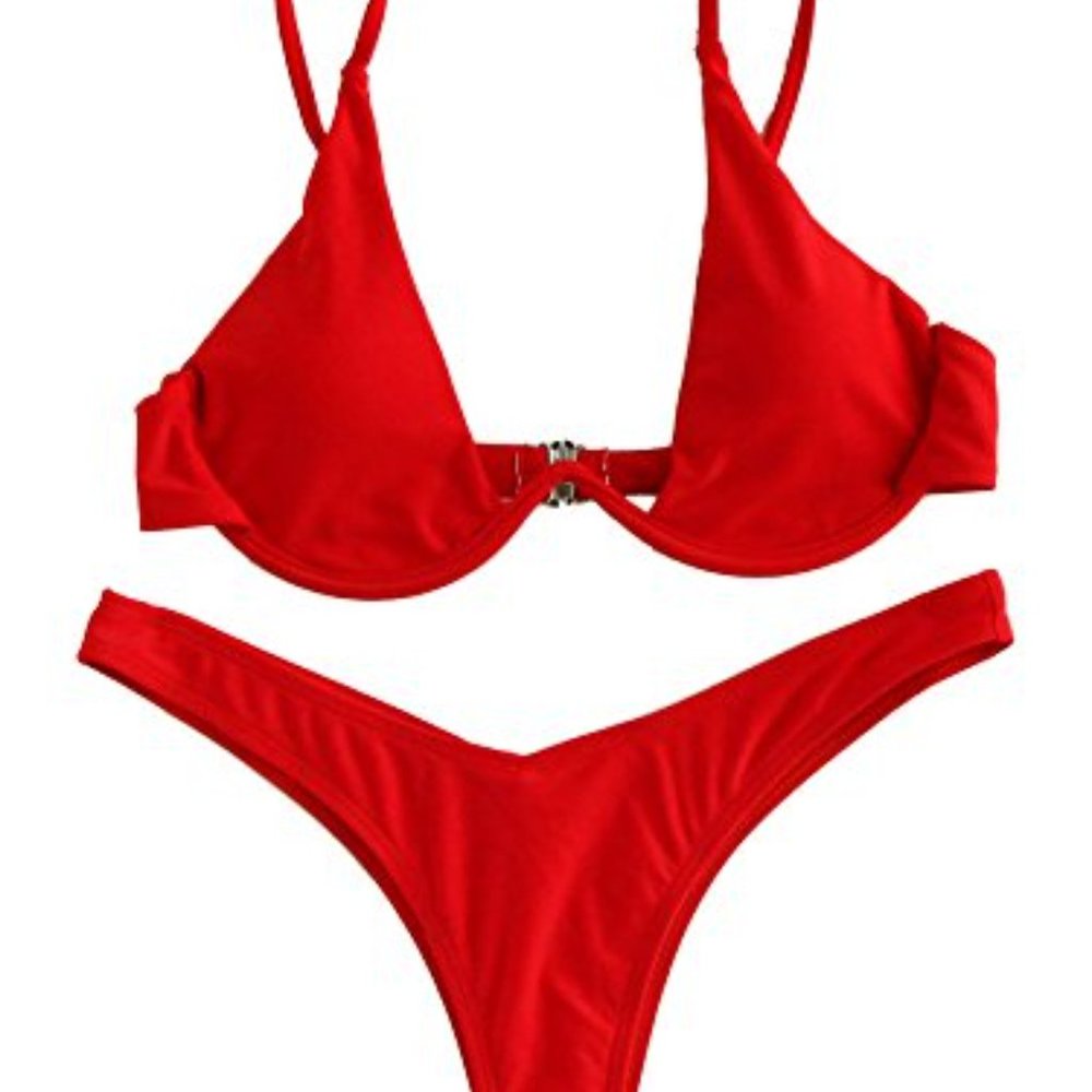 Red underwire bikini, Verdusa - M